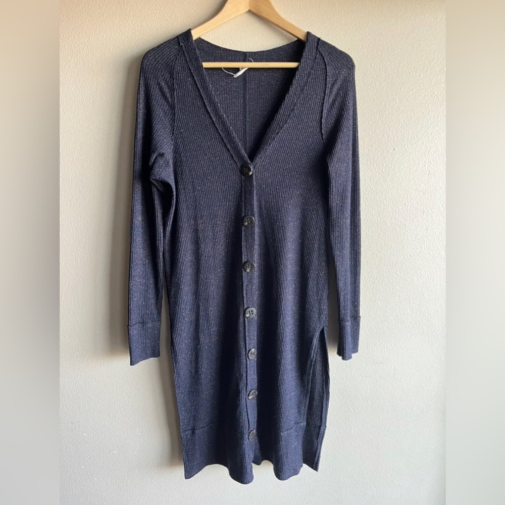 We The Free Women’s Button Down Sweater Glittery Mid Dress Size S